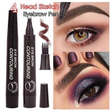 Load image into Gallery viewer, 4 Tip Microblading Tattoo Eyebrow Pencil Brow Tattoo Pen Paint Makeup Eyebrows Waterproof Cosmetic Eye Brow Liner 5 Colors