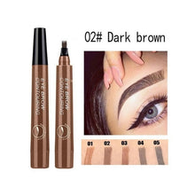 Load image into Gallery viewer, 4 Tip Microblading Tattoo Eyebrow Pencil Brow Tattoo Pen Paint Makeup Eyebrows Waterproof Cosmetic Eye Brow Liner 5 Colors