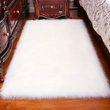 Load image into Gallery viewer, Long Hair Solid Carpet  Living Room Deco Artificial Skin Rectangle Fluffy Mat Pad Anti-Slip Chair Sofa Cover Plain Area Rugs
