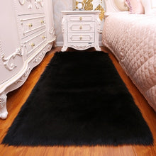 Load image into Gallery viewer, Long Hair Solid Carpet  Living Room Deco Artificial Skin Rectangle Fluffy Mat Pad Anti-Slip Chair Sofa Cover Plain Area Rugs
